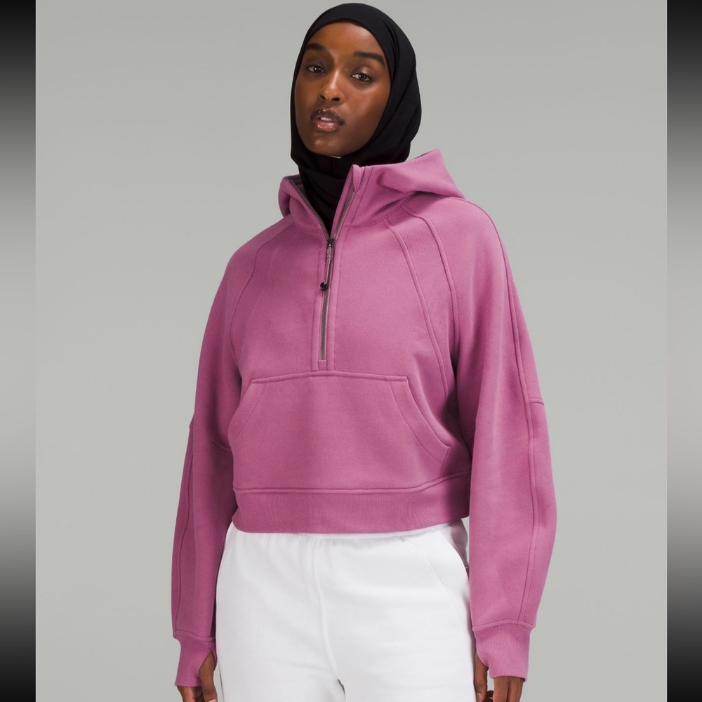 NWT 🍋 Lululemon Velvet Dust Scuba Oversized Half Zip Hoodie Size XS/S